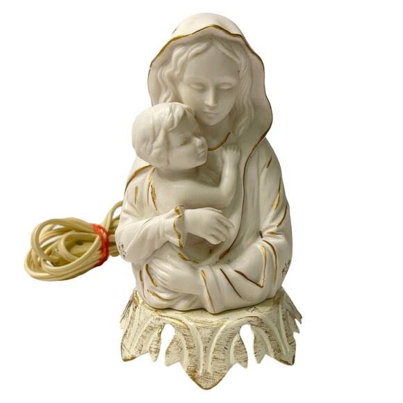VTG Madonna Child Night Light Nursery Portable Lamp – Underwriters Laboratories - Picture 1 of 10
